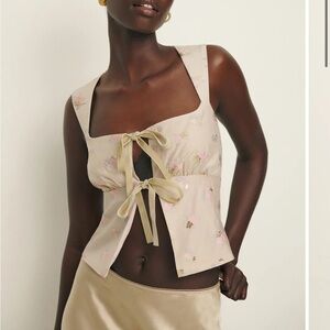 Reformation Azalea Tie-Front Top